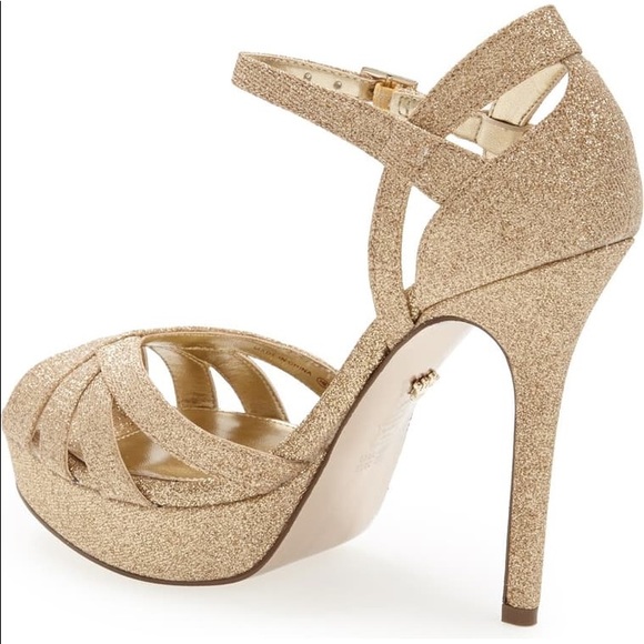 Nina Shoes - Gold Satin Nordstrom Nina Pumps